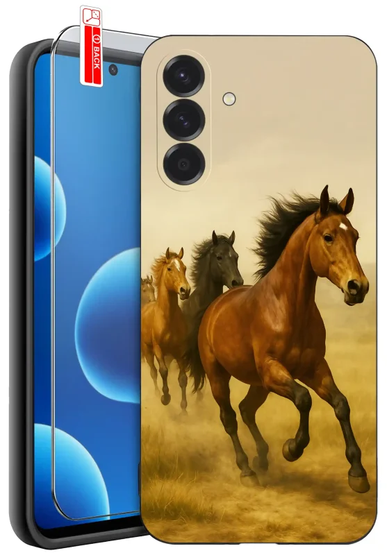 Etui z motywem galopujących koni do Samsung Galaxy A57 5G