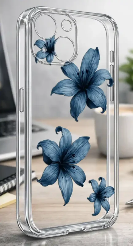 Przezroczyste etui wiosna iPhone 13 / 14 z kwiatkami
