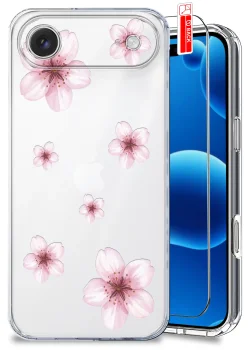 Etui do iPhone Air przezroczyste różne wzory wiosenne ze szkłem