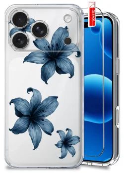 Etui do iPhone 17 Pro przezroczyste różne wzory wiosenne ze szkłem