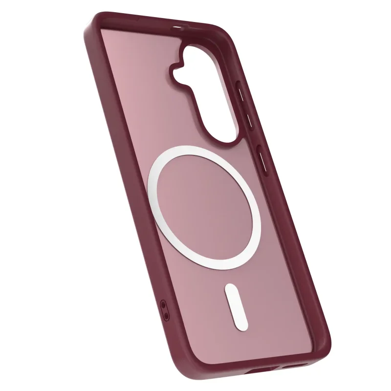 Bordowy case MagSafe do Samsung Galaxy A57 5G półtransparentne matowe plecki - widok środka etui