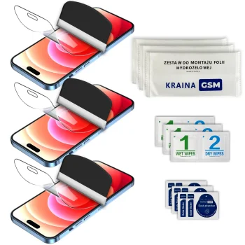 Folia ochronna do iPhone 15 Pro Max w zestawie 3 sztuki