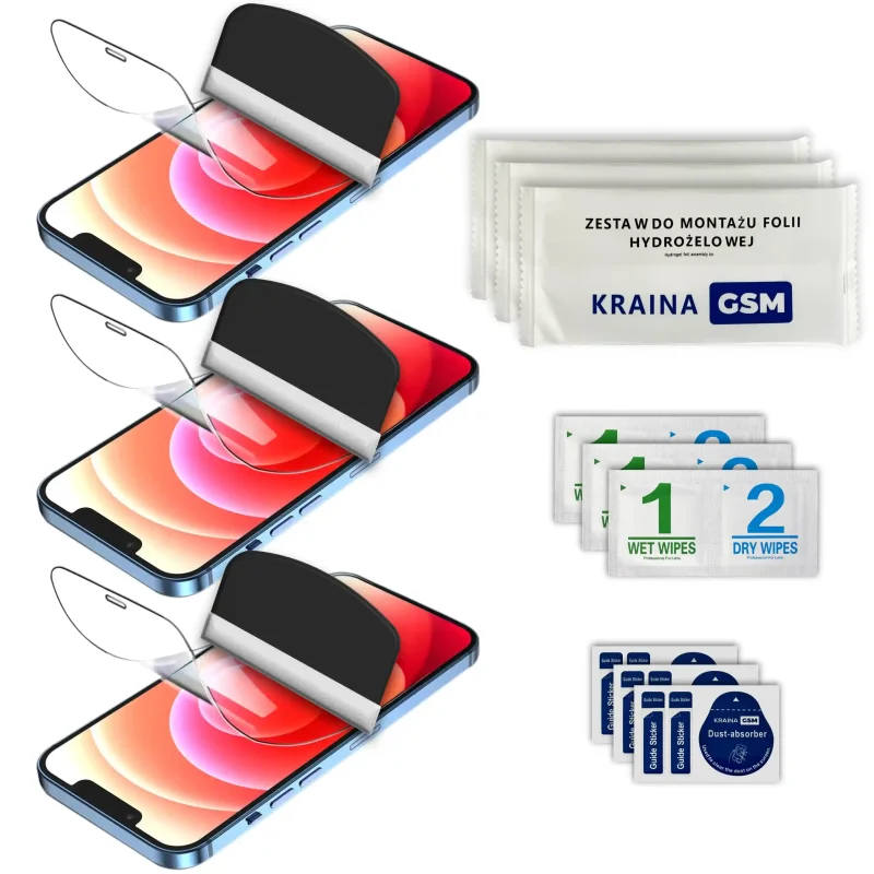 Folia ochronna do iPhone 14 Pro Max w zestawie 3 sztuki