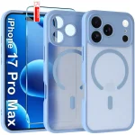 Etui do iPhone 17 Pro Max  / iPhone 18 Pro Max Magsafe Matt niebieskie ze szkłem