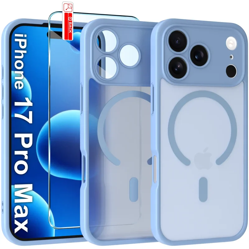 Etui do iPhone 17 Pro Max / iPhone 18 Pro Max z Magsafe Matt ze szkłem hartowanym w zestawie