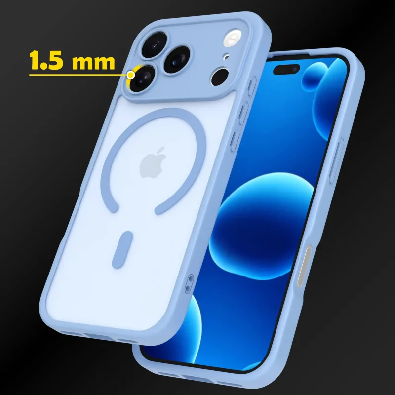 iPhone 17 Pro Max / iPhone 18 Pro Max etui z MagSafe niebieskie - ochrona obiektywów, podwyższone ranty