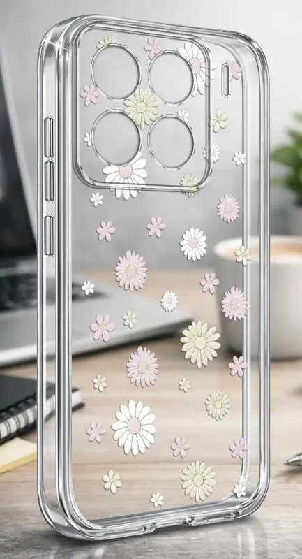 Przezroczyste etui wiosna Xiaomi 15 Pro - stokrotki