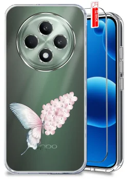 Etui do Oppo Reno 12 F | 12 FS 4G | 5G przezroczyste różne wzory wiosenne ze szkłem