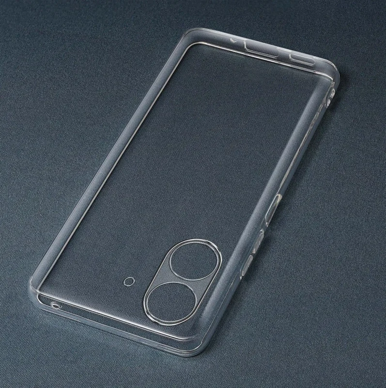 Transparentne etui ochronne do Xiaomi Redmi 13C – widok samego case’a z wycięciem na aparat i porty