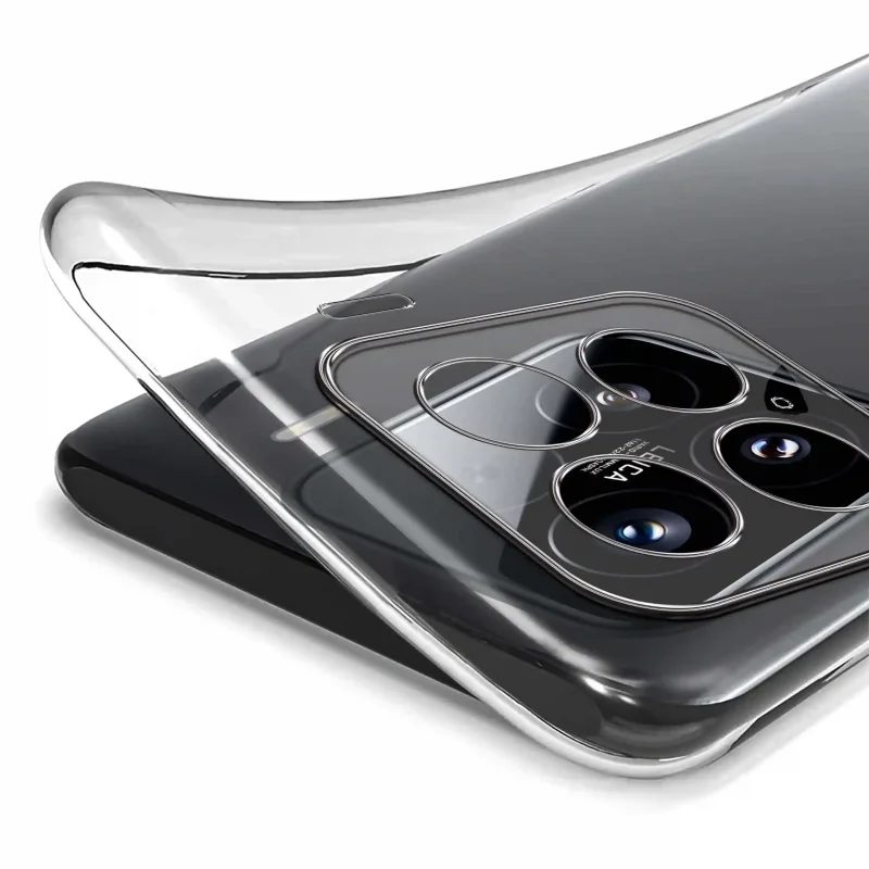 Elastyczne etui silikonowe Clear Case do Xiaomi 15 Pro – transparentna struktura i dopasowanie do obudowy