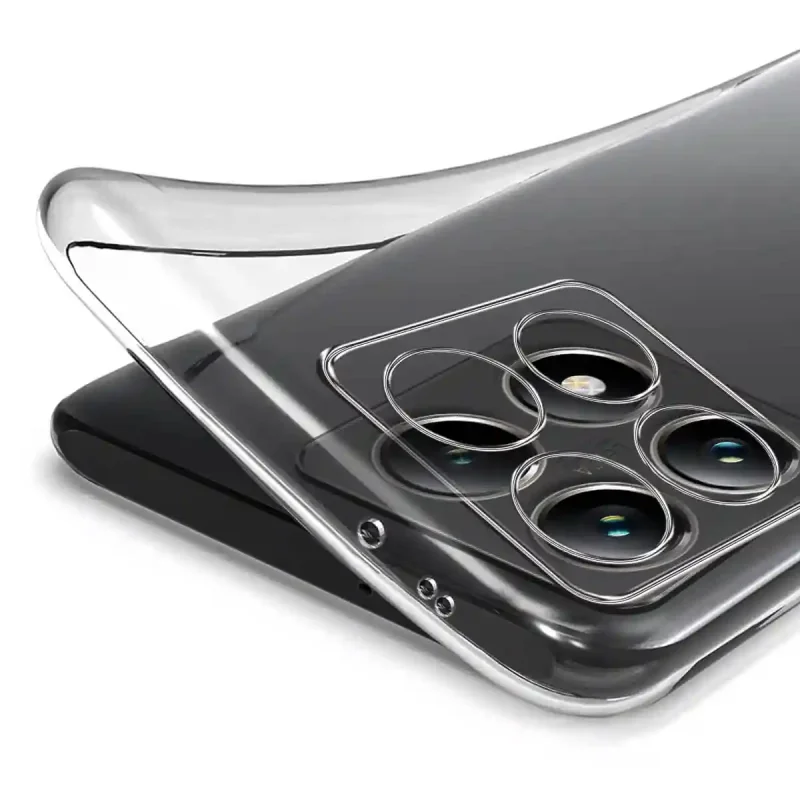Elastyczne etui silikonowe Clear Case do Xiaomi 14T – transparentna struktura i dopasowanie do obudowy