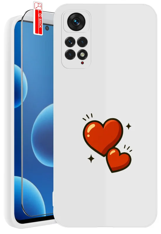 Etui walentynkowe białe do Xiaomi Redmi Note 12S z sercem