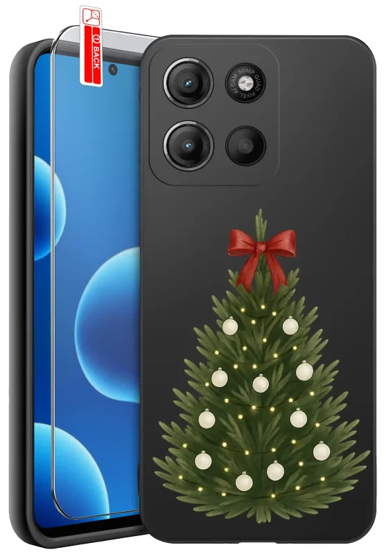 Etui świąteczne do Motorola Moto G15 / G15 Power z choinką