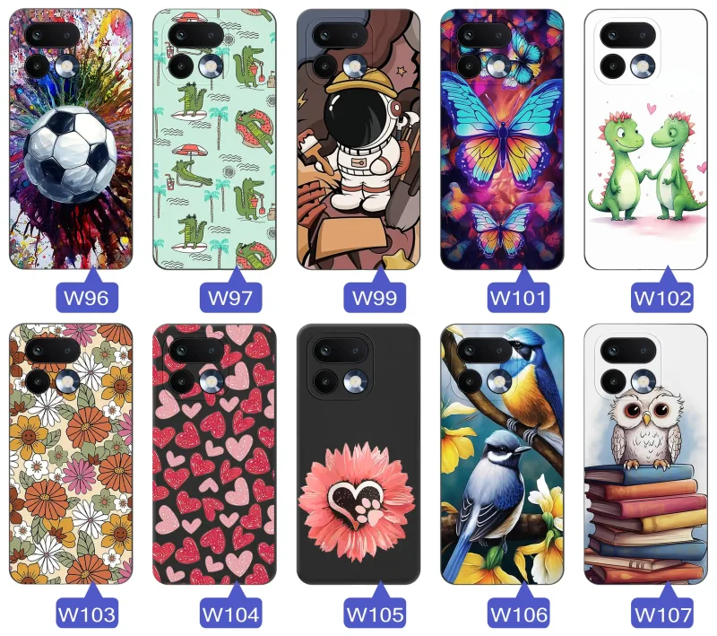 Wzorzyste etui do Realme 16 Pro 5G – motywy zwierząt, roślin, postaci i nowoczesnych ilustracji w intensywnych kolorach