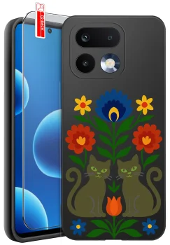 Etui do Realme 16 Pro 5G różne wzory ludowe ze szkłem