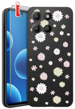 Etui do Motorola Moto G15 / G15 Power różne wzory wiosenne ze szkłem