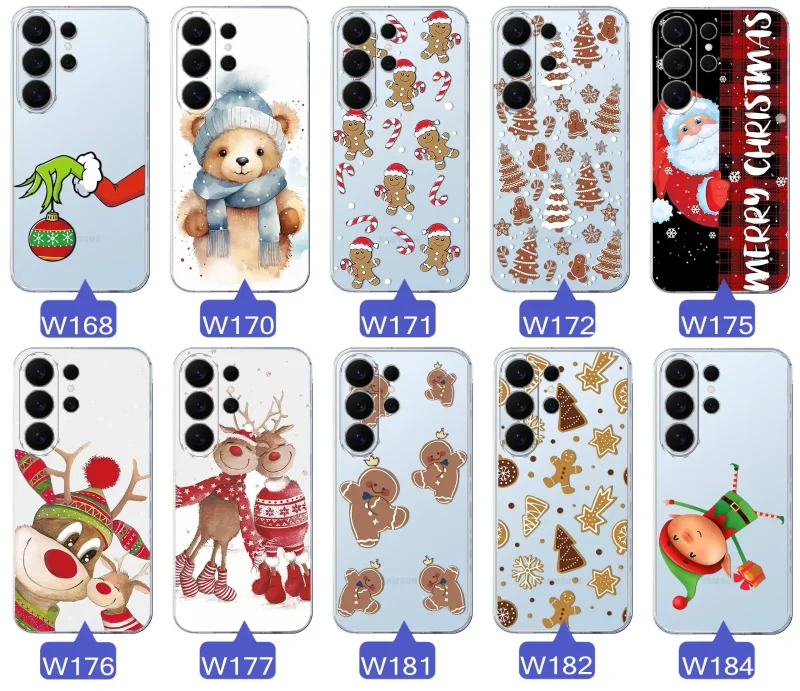 Motywy świąteczne i zimowe na etui do Samsung Galaxy S26 Ultra - misie, renifery i pierniczki