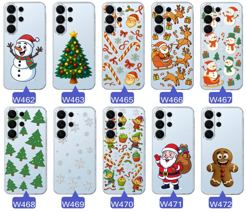 Kolekcja etui świątecznych i zimowych do Samsung Galaxy S26 Ultra - choinki, Mikołaje, pierniki