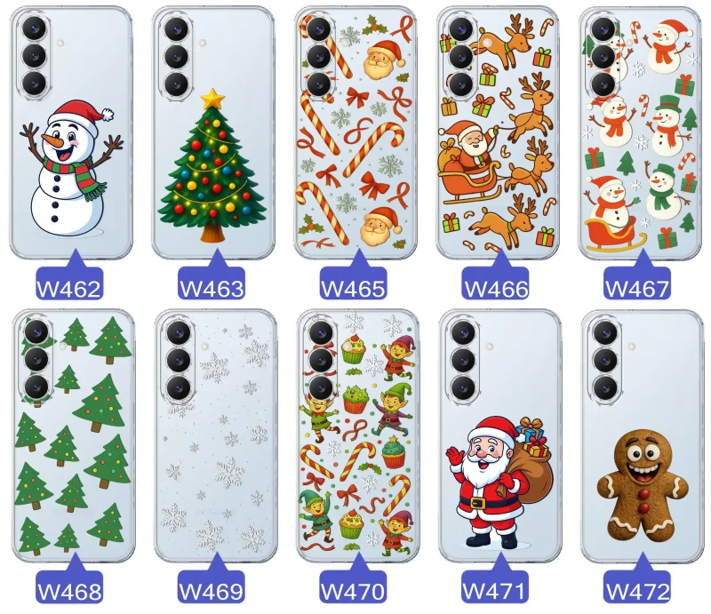 Kolekcja etui świątecznych i zimowych do Samsung Galaxy S26 - choinki, Mikołaje, pierniki