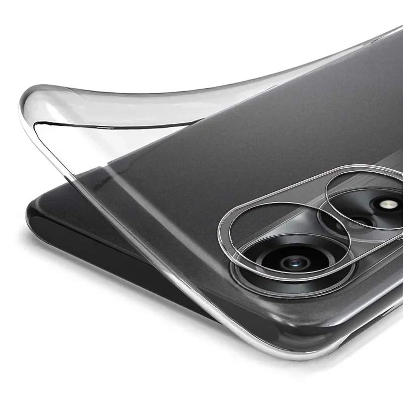 Elastyczne etui silikonowe Clear Case do Oppo A78 4G – transparentna struktura i dopasowanie do obudowy