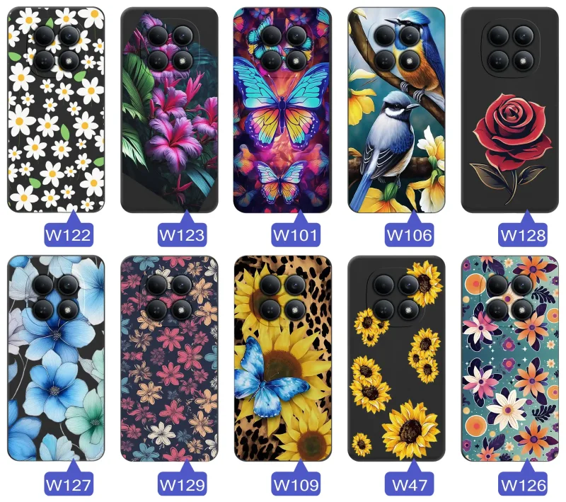 Kolekcja etui wiosna Xiaomi Redmi Note 15 4G – wiosenne wzory kwiaty owady i motywy natury