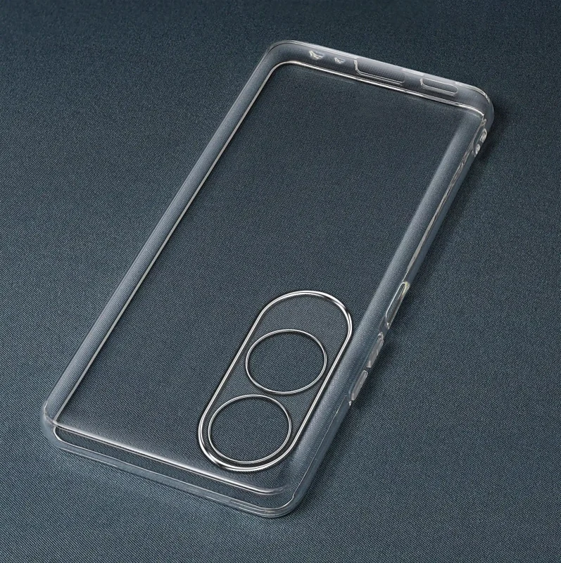 Transparentne etui ochronne do Oppo A60 4G – widok samego case’a z wycięciem na aparat i porty
