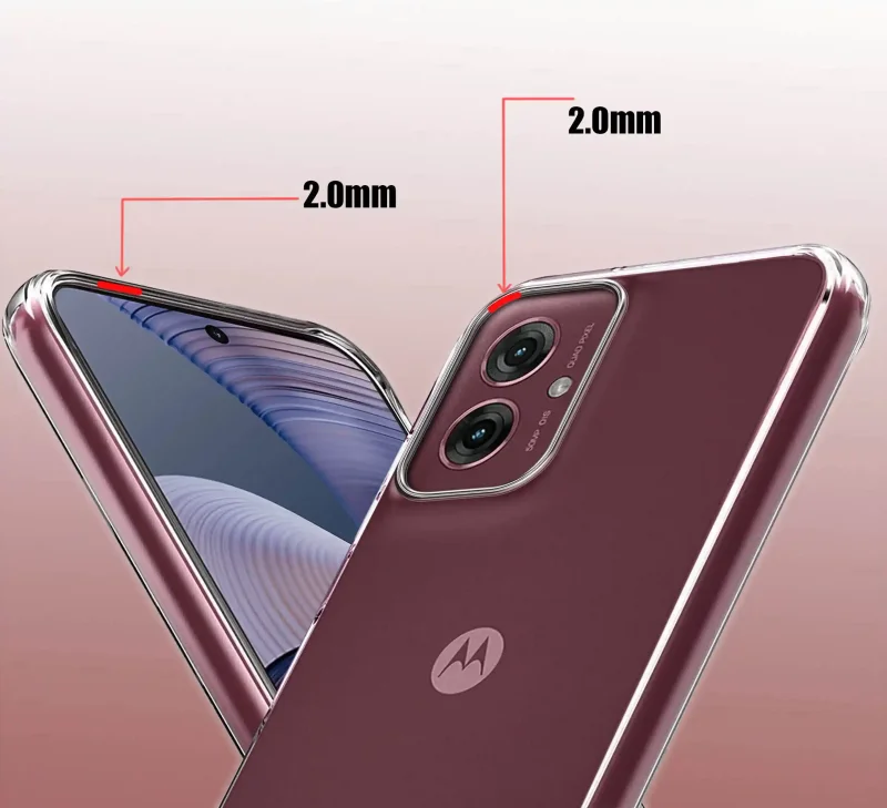 Etui Clear Case do Motorola Moto G55 – podwyższone ranty 2.0 mm chroniące ekran i aparat