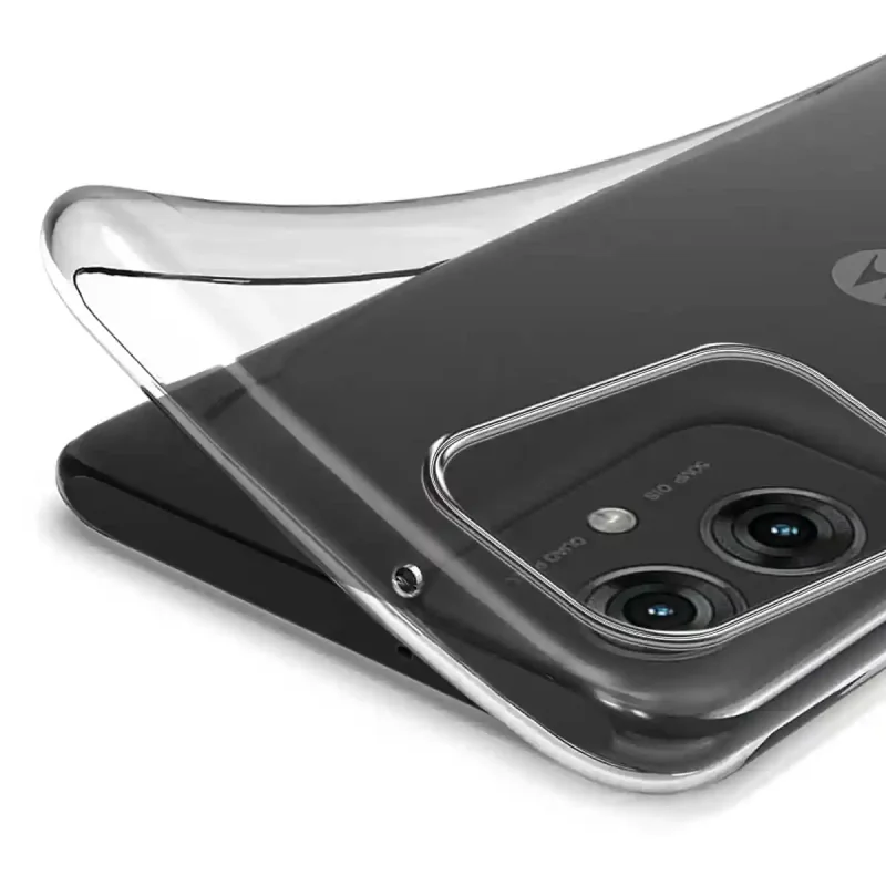 Elastyczne etui silikonowe Clear Case do Motorola Moto G55 – transparentna struktura i dopasowanie do obudowy