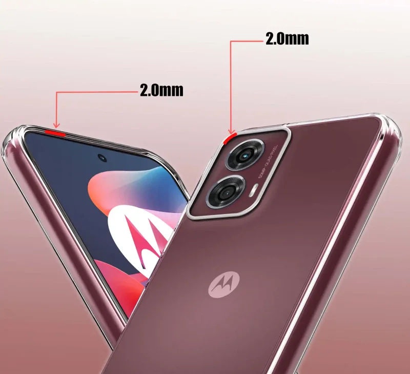 Etui Clear Case do Motorola Moto G24 / G04 / E14 – podwyższone ranty 2.0 mm chroniące ekran i aparat