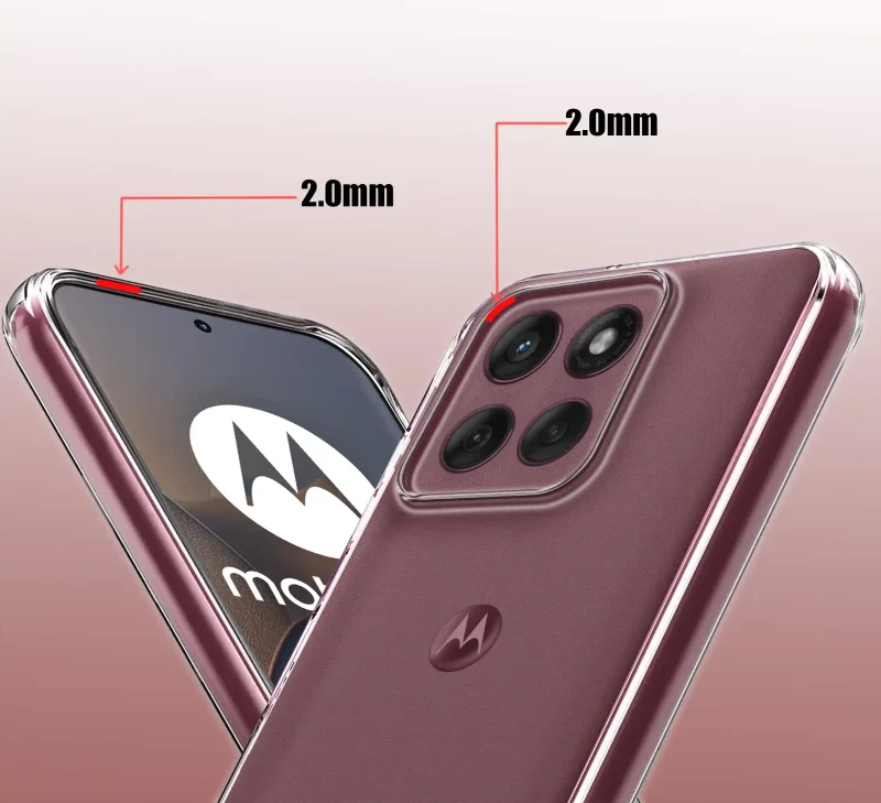 Etui Clear Case do Motorola Edge 60 / 60 Fusion 5G – podwyższone ranty 2.0 mm chroniące ekran i aparat