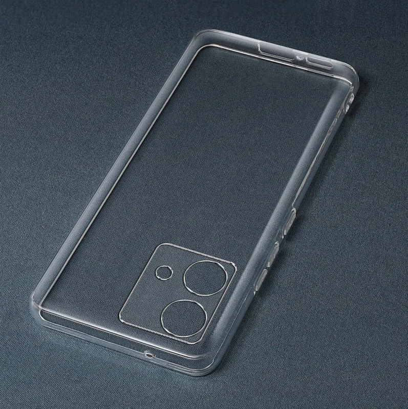 Transparentne etui ochronne do Motorola Edge 40 Neo – widok samego case’a z wycięciem na aparat i porty