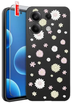 Etui do Xiaomi Redmi Note 14S różne wzory wiosenne ze szkłem