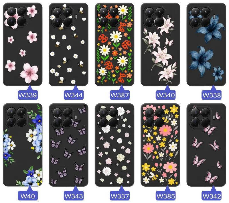 Kolekcja etui wiosennych Xiaomi 15T Pro 5G – wzory kwiaty, motylki, pszczółki, biedronki