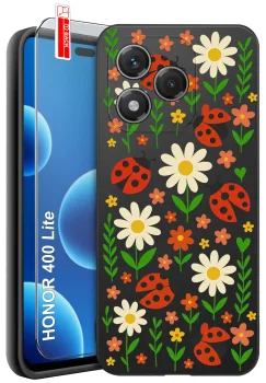 Etui do Honor 400 Lite różne wzory wiosenne ze szkłem