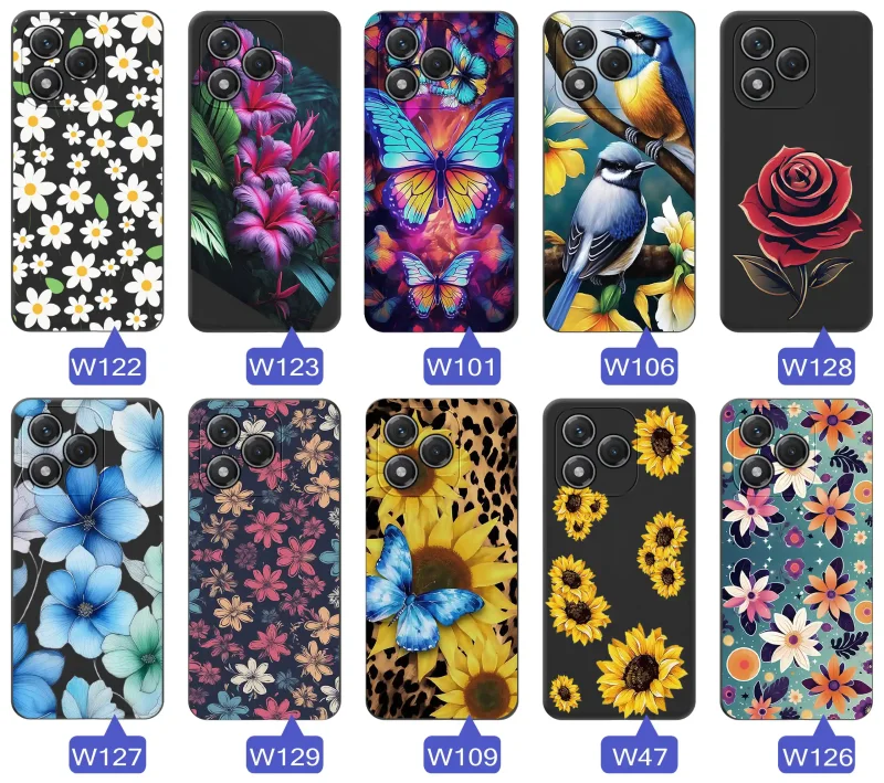 Kolekcja etui wiosna Honor 400 Lite – wiosenne wzory kwiaty owady i motywy natury