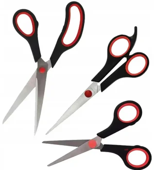 Nożyczki kuchenne, biurowe, szkolne zestaw 3 sztuk
