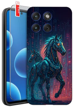 Etui do Motorola Edge 70 różne wzory z koniem ze szkłem