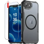 Etui do iPhone 16e / 17e Magsafe carbon ze szkłem