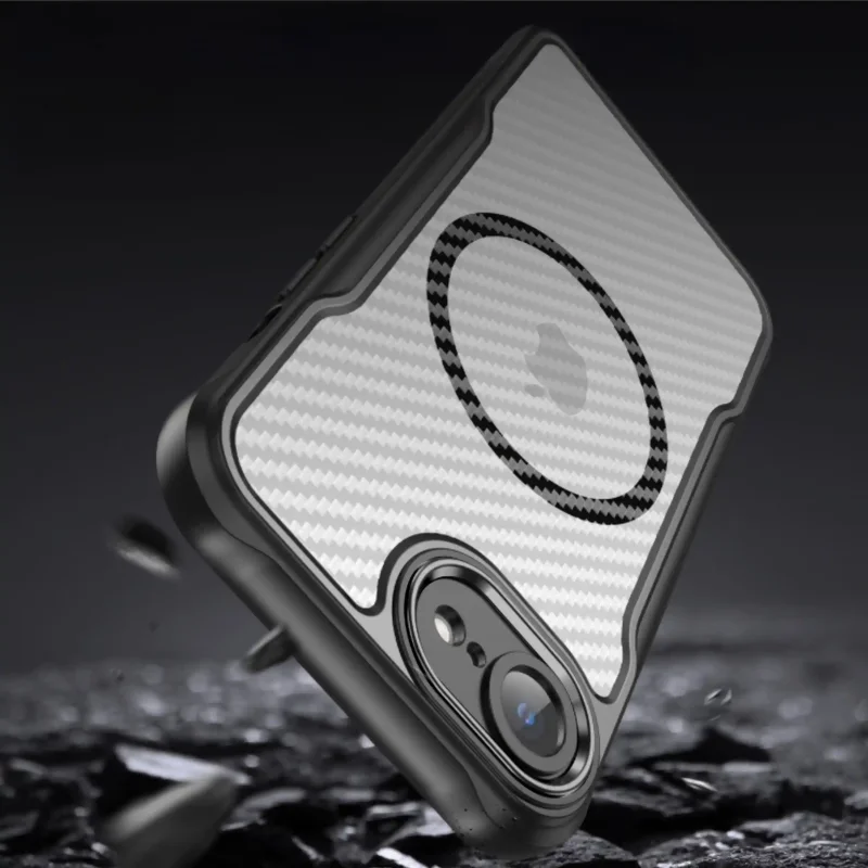 Etui ochronne do iPhone 16e / 17e z MagSafe, wzmocnionymi krawędziami i osłoną aparatu