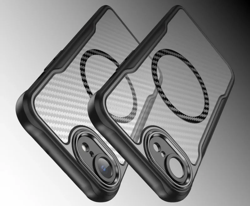 Etui z MagSafe karbonowe do iPhone 16e / 17e z ochroną wyspy aparatu