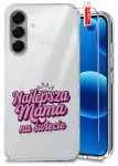 Etui do Samsung Galaxy A56 5G przezroczyste różne wzory dla Mamy ze szkłem