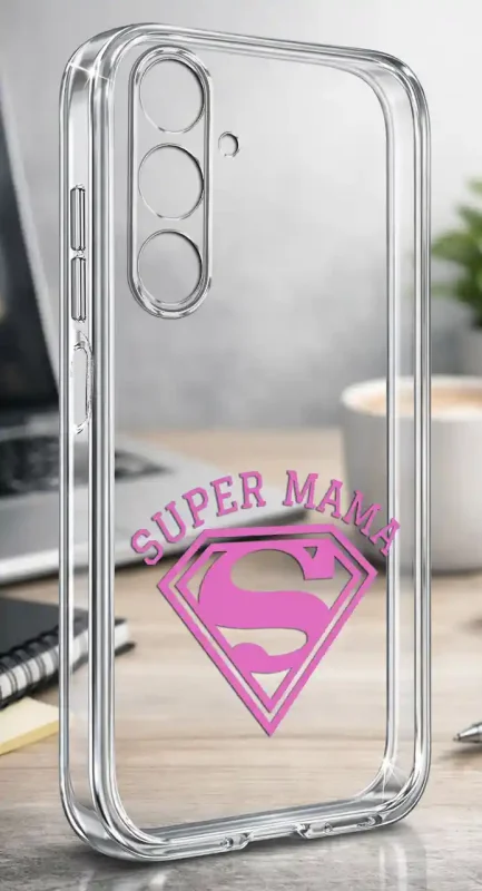 Etui na Dzień Matki do Samsung Galaxy A17 5G, bezbarwny case z nadrukiem Super Mama