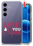 Etui do Samsung Galaxy S24+ Plus przezroczyste różne wzory dla Mamy ze szkłem