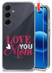 Etui do Samsung Galaxy A55 5G przezroczyste różne wzory dla Mamy ze szkłem