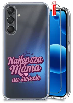 Etui do Samsung Galaxy M55 5G przezroczyste różne wzory dla Mamy ze szkłem