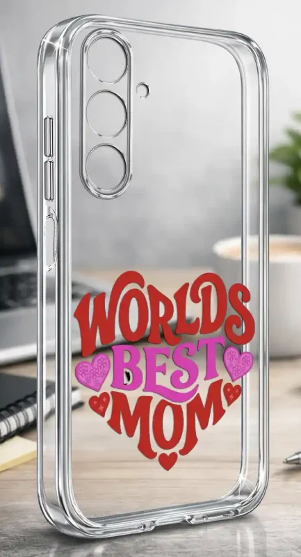 Etui na Dzień Matki do Samsung Galaxy M15 5G, bezbarwny case z kolorowym nadrukiem Worlds Best Mom