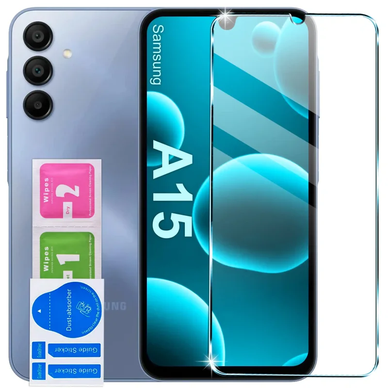 Szkło hartowane 9H Samsung Galaxy A15 5G – ochrona ekranu z akcesoriami montażowymi