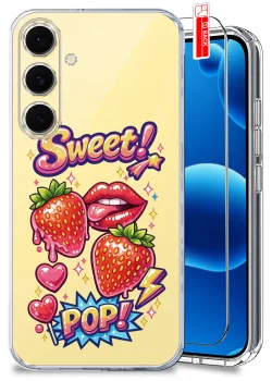 Etui do Samsung Galaxy S24 FE przezroczyste różne wzory modne ze szkłem