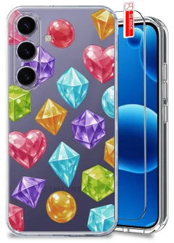 Etui do Samsung Galaxy S24+ Plus przezroczyste różne wzory modne ze szkłem
