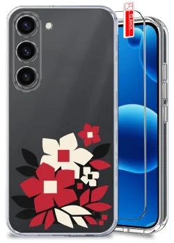 Etui do Samsung Galaxy S23 przezroczyste różne wzory modne ze szkłem